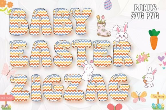 Baby Easter Zigzag: A Playful Spring Font for Festive Designs