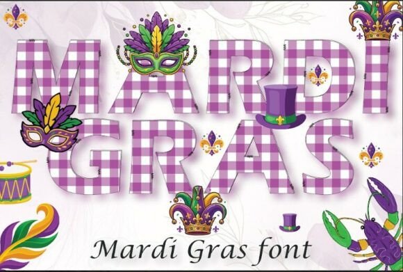 Celebrate with the Purple Mardi Gras Festival Typeface