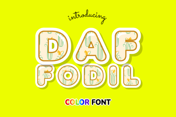 Daffodil: The Floral Color Font for Modern Creators