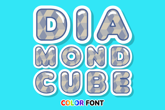 Diamond Cube: A Color Font for Bold, Modern Creations