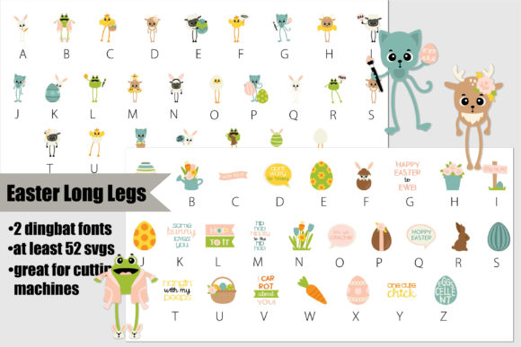 Easter Long Legs: A Playful Dingbat Font for Spring Projects