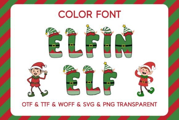 Elfin Elf: Crafting Festive Branding with a Color Font