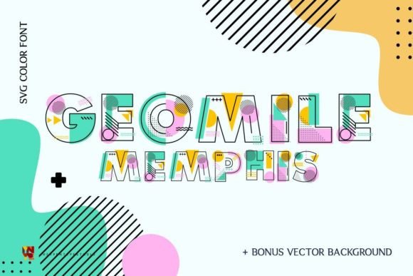 Geomile Memphis: A Bold Geometric Typeface for Playful Design
