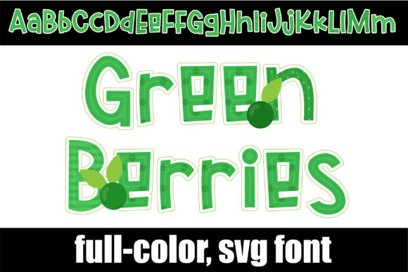Green Berries: A Playful Color Font for Creative Projects