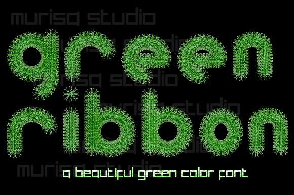 Green Ribbon: A Cool Color Font for Creative Projects