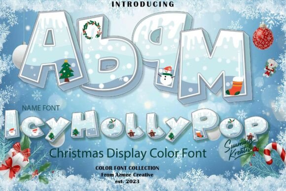 IcyHollyPop: Your Go-To Font for Festive Winter Designs