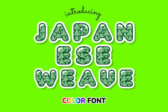 Japanese Weave: A Cool Color Font for Modern Design