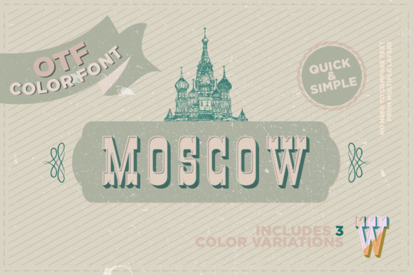 Moscow: A Cool, Western-Looking Color Font for Modern Designers