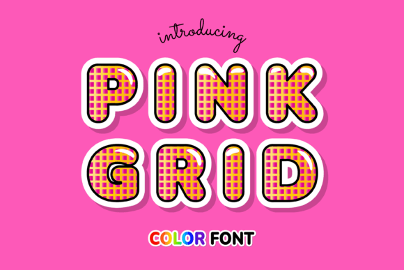 Pink Grid: A Modern Mesh Style Display Font for Creative Projects