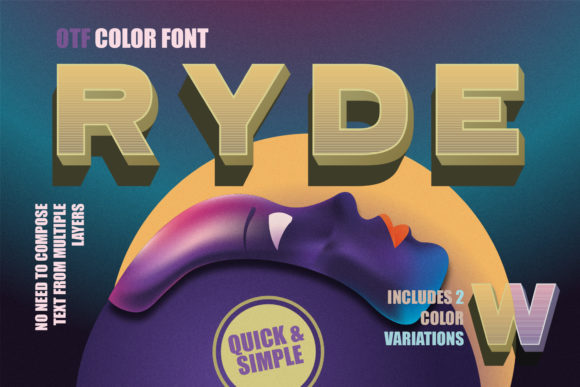 Ryde: A Bold Color Font for Unforgettable Designs