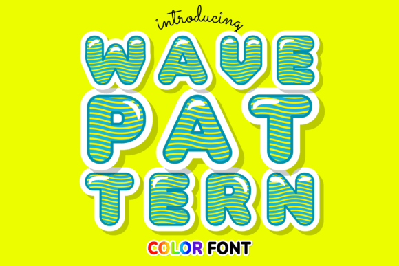 Wave Pattern: A Color Font for Vibrant Design